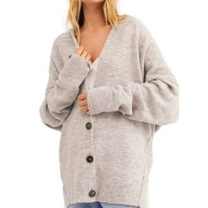 Grey Eucalyptus Oversized Cardigan
